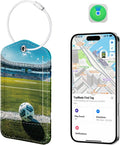 TopMade Smart Luggage Tag with Find My, Premium Leather Luggage Tags for Suitcase, Travel Bags, Backpacks, Anti-Lost Suitcase Tag Tracker for Travel with Privacy Name Card, Rechargeable