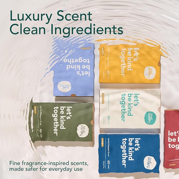 Kind Laundry Detergent Sheets – 32 Loads Ocean Breeze, EWG Verified, No Residue After Wash, Eco Plastic-Free Liquidless Laundry Soap, Non-Toxic Formula, for Sensitive Skin, Travel & Dorm Friendly