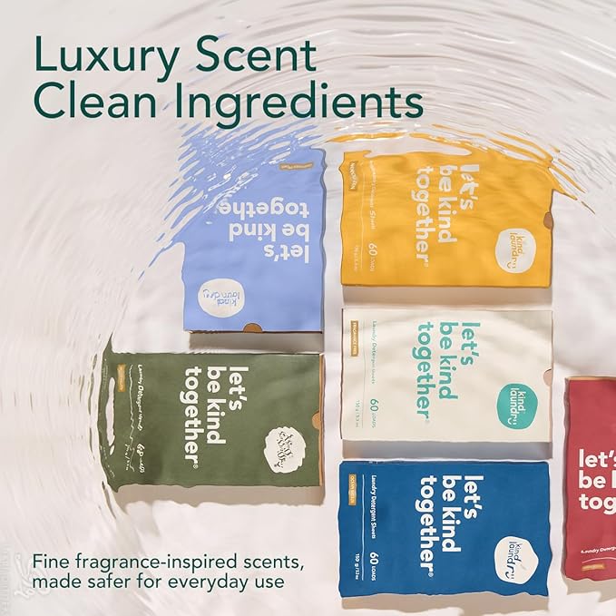 Kind Laundry Detergent Sheets – 32 Loads Fragrance Free, EWG Verified, No Residue After Wash, Eco Plastic-Free Liquidless Laundry Soap, Non-Toxic Formula, for Sensitive Skin, Travel & Dorm Friendly