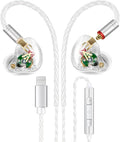 Vibes 202ML Wired Earbuds - HiFi in Ear Headphones for iPhone 5–14, Noise Isolating Ear Buds w/ Mic - Clear Sound, Deep Bass, Comfort-Fit Earphones - MMCX–LTN, Silver Plated Cord, Carrying Case