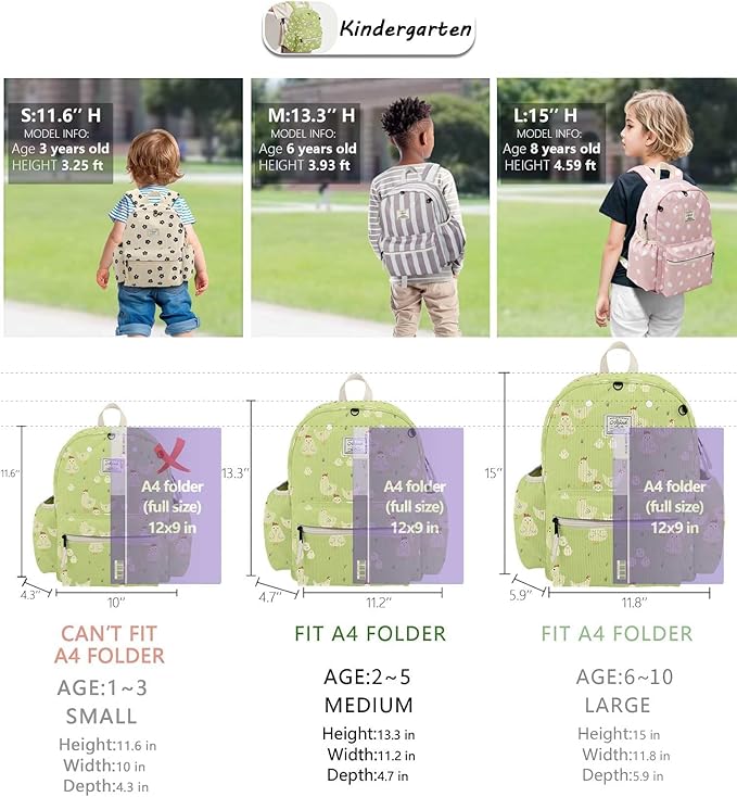 atgark Corduroy Toddler Backpack for Girls 2-5: Preschool Backpack for Girls