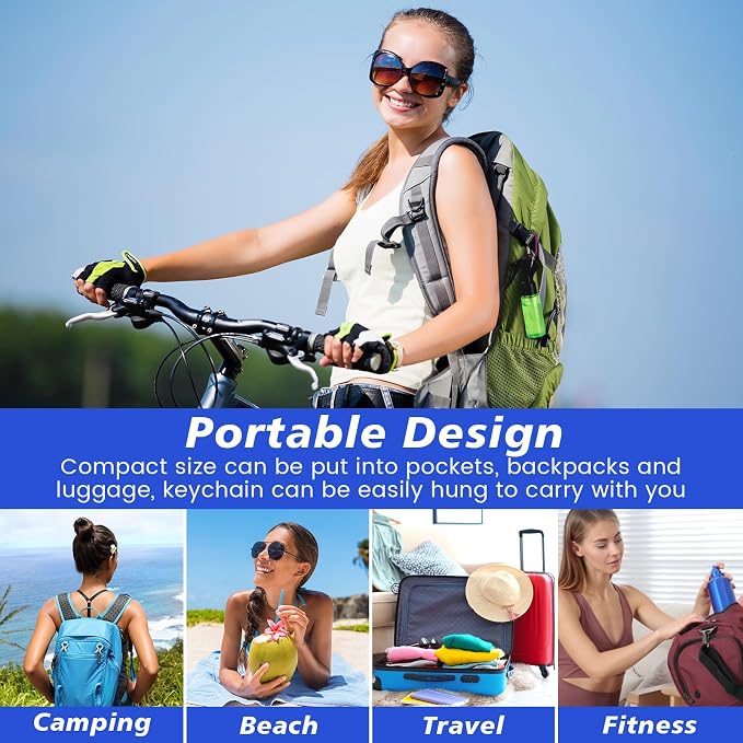 50 Pack 2 Oz Keychain Spray Bottles Refillable Portable Travel Size Plastic Sprayers for Hand Sanitizer, Cleaning, Gardening, Cooking, Holiday Travel Prep(10 Random Colors, Black Nozzle)