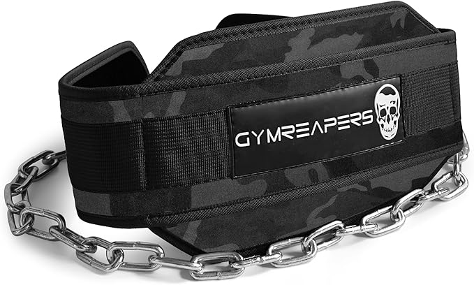 Gymreapers Dip Belt With Chain For Weightlifting, Pull Ups, Dips - Heavy Duty Steel Chain For Added Weight Training
