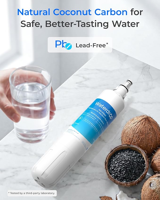 Waterdrop 4204490 Water Filter Replacement for Sub-Zero® 4204490, 4290510, 9030868, 7007067 Refrigerator Water Filter, Pack of 2