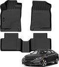 Auxko All Weather Floor Mats for Honda Civic 2016 2017 2018 2019 2020 2021(Include Sedan&Coupe&Type R&2017-2021 Hatchback) TPE Liners Accessories Odorless Anti-Slip Floor Liners