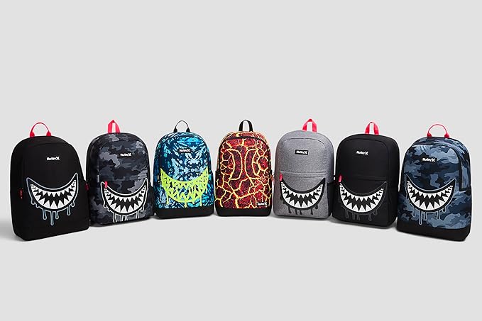Hurley Unisex-Kids Graphic Backpack, Lightening, One Size