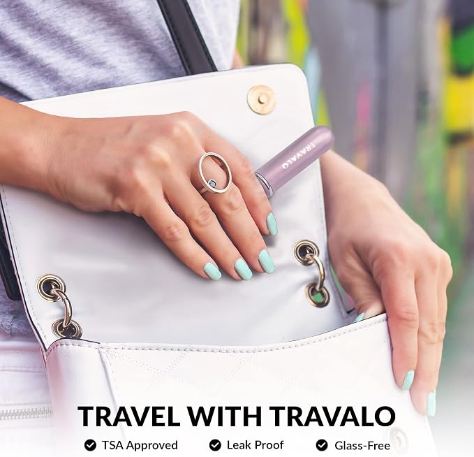 Travalo LUX Perfume Atomizer - Leak-Proof and TSA Approved for Air Travel - Reusable Airtight Easy Fill Mini Pump Sprayer - Lightweight Portable - Brushed Polished Metal Alloy Outer Shell - Gold