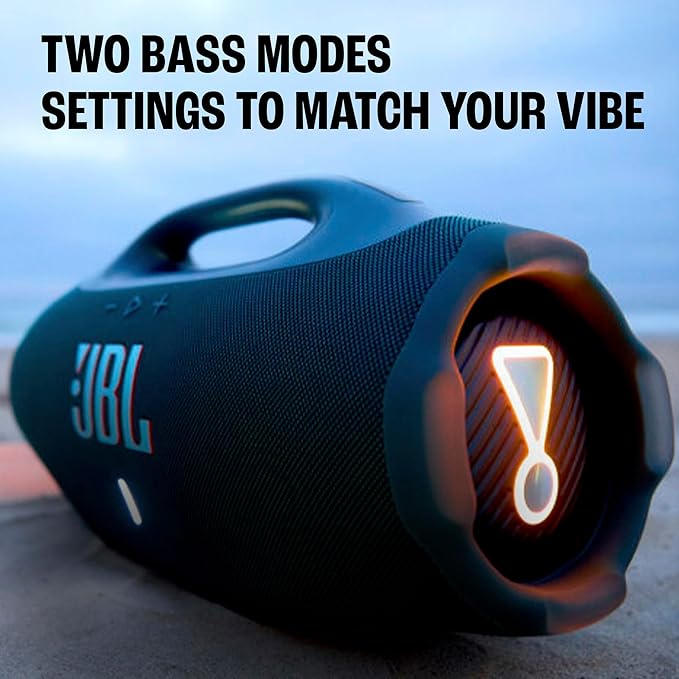 JBL Boombox 4 - Most Powerful Portable Waterproof Speaker with Massive Pro Sound, Up to 34 Hours of Playtime, & Multi-Speaker Connection by Auracast™ (Blue)