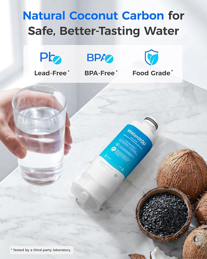 Waterdrop WD-F45 Refrigerator Water Filter, Replacement for Samsung® DA97-17376B HAF-QIN RF28R7201SR, RF28R7351SG