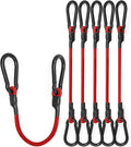 8 Pcs 36 Inch Heavy Duty Carabiner Bungee Cord Outdoor with 190 Lbs Max Break Strength, Bungee Straps with Upgraded Carabiner Hooks for Luggage Rack, Cargo, Hand Carts, Bike, Camping, etc (Red)