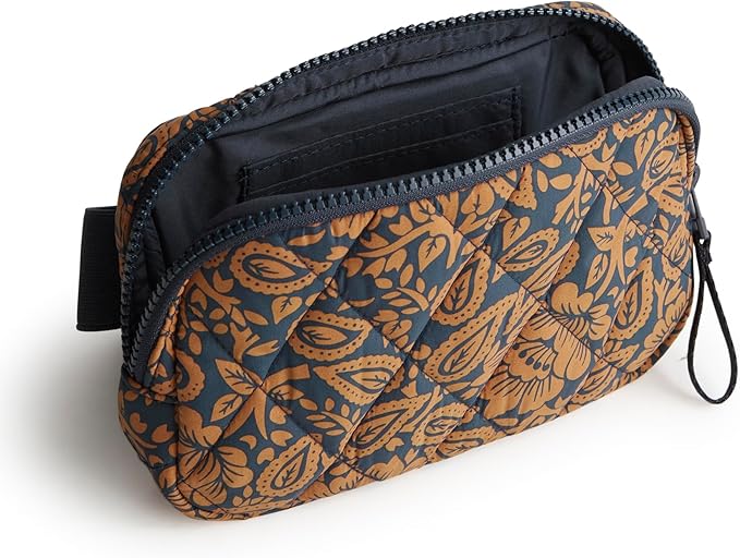 Vera Bradley Women's Featherweight Woodward Small Belt Bag, Lotus Montage Roasted Pecan, One Size