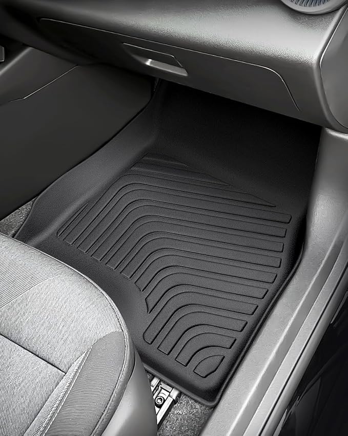 All Weather Rubber Floor Mats for Chevy Trax 2026 2025 2024 LS/LT/ACTIV/1RS/2RS, Trunk Mat Cargo Liner Custom Fit for Front & 2nd Row Backseat, Heavy Duty TPE Black Car Accessories for Buick Envista