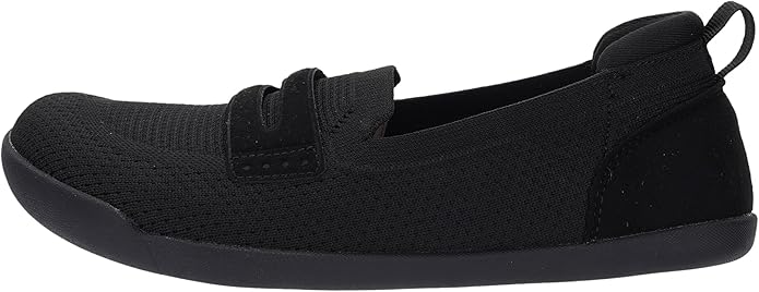 WHITIN Women's Round Toe Slip On Penny Loafers | Wide Barefoot Flats with Breathable Knit
