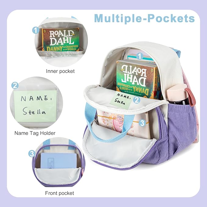 Bluboon Toddler Backpack for Girls Boys Cute 12" Preschool Kindergarten Backpacks Kids Daycare Bags School Trave, toddler girl gifts, 3 Year Old Girl Gifts