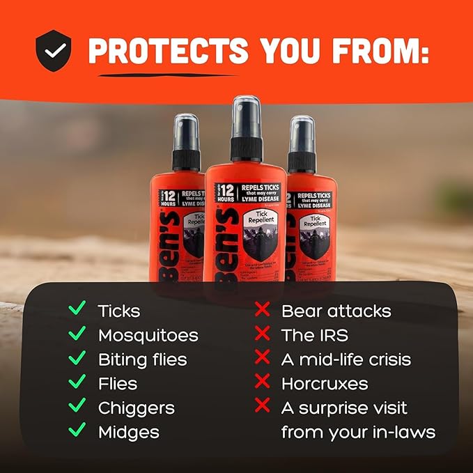 Ben's Tick Repellent - Tick, Mosquito & Insect Repellent Spray for Adults & Children - Bug Spray with 20% Picaridin - Offers 12 Hours of Protection - 3.4 Fl Oz (Pack of 2)