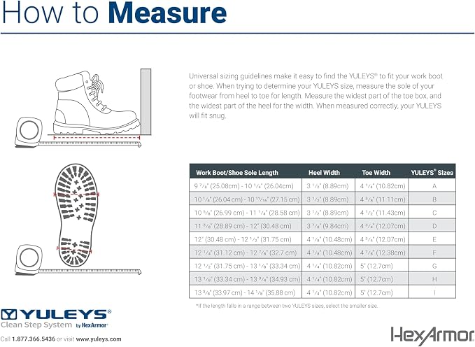 HexArmor YULEYS, Hands-Free Reusable Work Boot & Shoe Covers With Universal Fit, Slip-Resistant Tread and Heel-Locking Grip