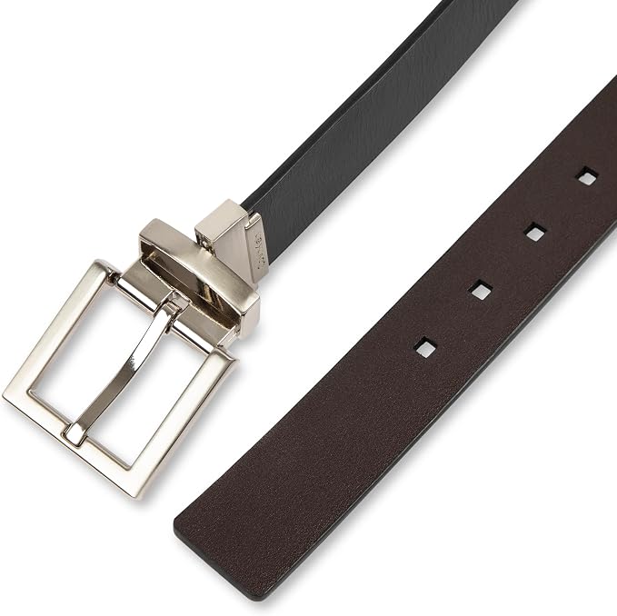 Calvin Klein Men’s Reversible Leather Belt - 2‑in‑1 Versatile Modern Style