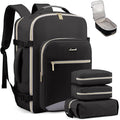 LOVEVOOK 50L Travel Backpack Flight Approved Carry on Backpack,3 Packing Cubes,Waterproof Personal Item Travel Bag,TSA Carry on Luggage Suitcase Travel Essentials,Gifts for Women & Men,fits 18" Laptop