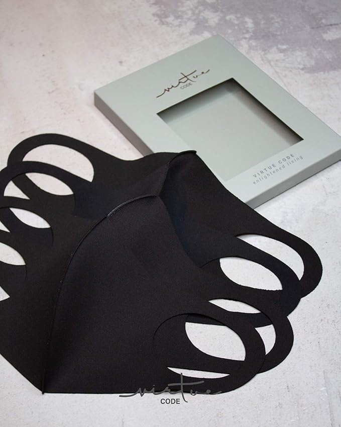 Virtue Code Second Skin Cloth Face Mask Pack. 4 Buttery Soft Masks Washable Fabric