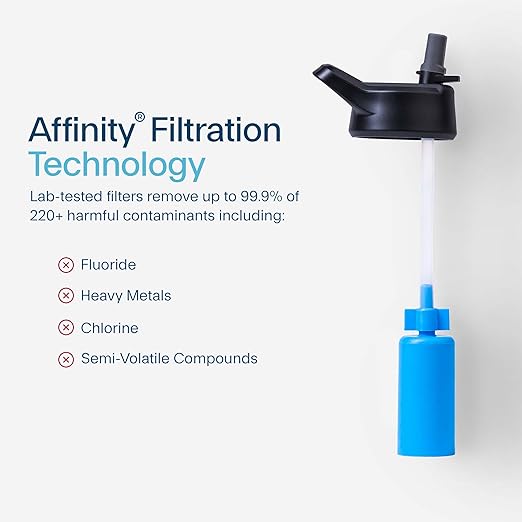 Clearly Filtered 32oz Water Bottle/Targets 220+ Contaminants/Double-Wall Insulated Stainless Steel Filtered Water Bottle BPA/BPS-Free Phthalate-Free Filters Fluoride Lead Chlorine (Pink)