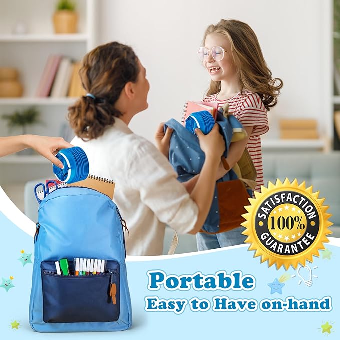 Valchoose 25 Pack Kids Throw up Bags 800ml, Hospital Graded Puke Bags for Car Kids, Motion Sickness No Leak, Useful Perfect for Car Sick, Chemo, Road Trips (Blue)