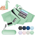 Travel Mini Umbrella Compact Small & Lightweight, UV Rain Protection, Pocket-Sized Folding Umbrellas with Quickdraw & Case for Men Women & Kids Backpack