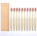 Manual Toothbrush 10PCS Colorful Toothbrush Set Soft Bristle Teeth Whitening Toothbrushes Soft Care Toothbrush(10PCS Pink Color)