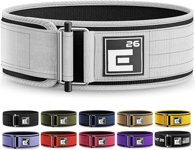 Element 26 Self-Locking Weight Lifting Belt - 4-Inch Nylon Support for Men and Women - Squat and Deadlift - Gym Training