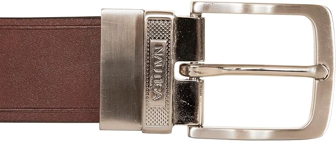 Nautica Men's Reversible Leather Belt | 2-in-1 | Classic | Everyday | Business | Work | Dress | Casual | Metal Buckle
