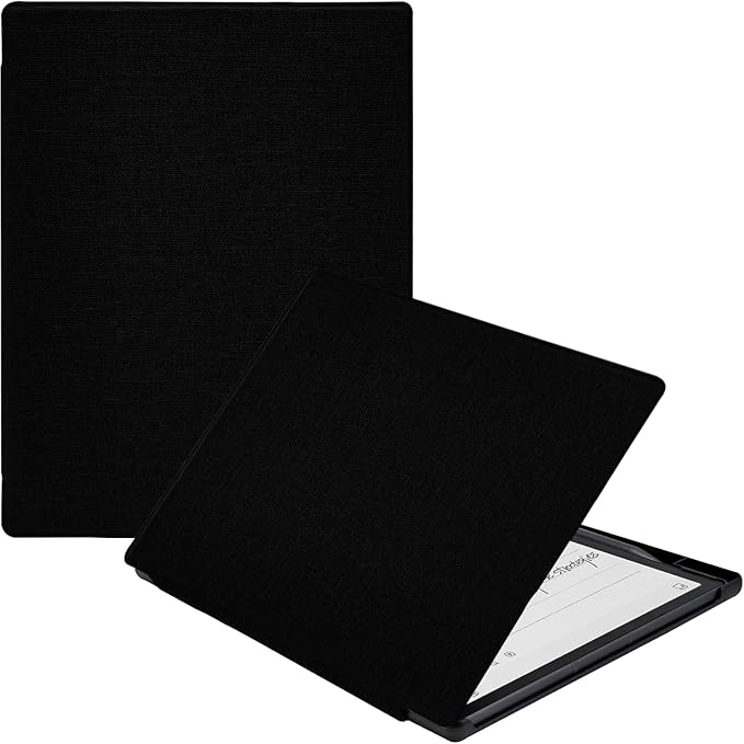 Slimshell Case for 8.2'' iFLYTEK AINOTE Air 2 Smart Auto Sleep/Wake Ultra-Thin Lightweight Leather Folio Cover with Built-in Pen Holder & Magnetic Closure (Cloth Black)