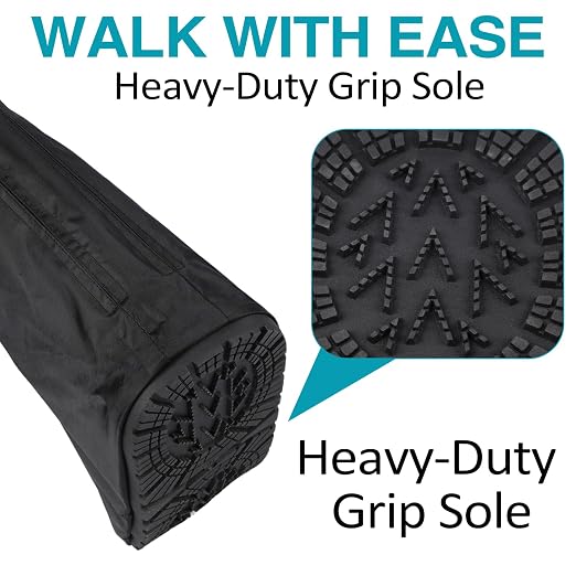 Tall Walking Boot Cover Waterproof for Medical Boots | Fits high-top medical boots; measure your medical boot; waterproof nylon, adjustable straps, heavy-duty anti-slip sole
