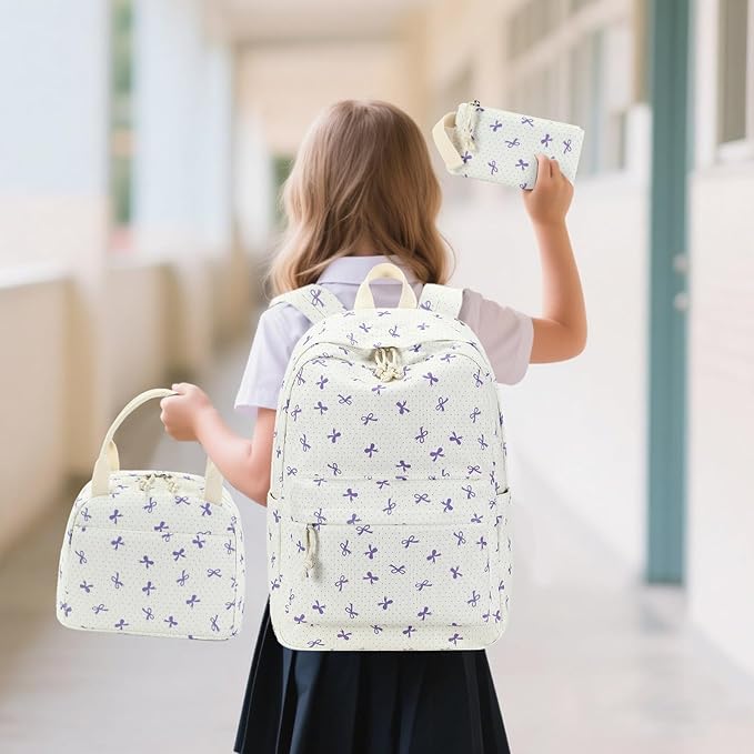 LEDAOU Backpack for Girls School Bag Kids Bookbag Teen Backpack Set Daypack with Lunch Bag and Pencil Case | Kids, Bookbag, Daypack, with Lunch Bag, and Pencil Case