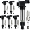 UF569 Ignition Coil &12622561 Double Iridium Spark Plug For Buick Allure Enclave LaCrosse/Cadillac ATS XTS CTS SRX STS/Chevy Impala Malibu Equinox Traverse/GMC Canyon Acadia Terrain/Saturn/Suzuki