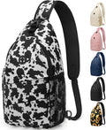 Pritent Crossbody Bags for Women Men Trendy Sling Bag Backpack Casual Chest Bag with Convertible Shoulder Strap