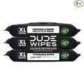 DUDE Wipes Odor Destroyer Flushable Wipes - Extra-Large Adult Wet Wipes - 3 Pack (144 Count) - Deodorizing, Lightly Scented, Controls Odor for up to 24 Hours - Septic and Sewer Safe