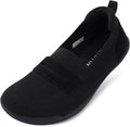 WHITIN Women's Round Toe Slip On Penny Loafers | Wide Barefoot Flats with Breathable Knit