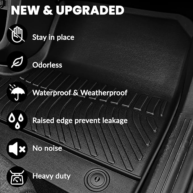 Auxko All Weather Cargo Liner Fit for Honda HRV Include Hybrid 2023 2024 2025 2026 TPE Rubber Trunk Mat HR-V Accessories All Season Guard Odorless Anti-Slip Cargo Mat Black