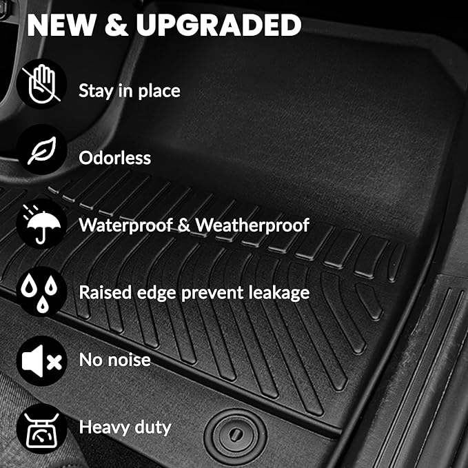 Auxko All Weather Floor Mats Cargo Liner Fit for Honda HR-V(Include Hybrid) 2023 2024 2025 2026 TPE Rubber Liners HRV Accessories All Season Guard Odorless Anti-Slip Floor Mats Cargo Liner