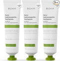 Boka Fluoride Free Toothpaste, Nano Hydroxyapatite Toothpaste, Appropriate for Sensitive Teeth - for Adult, Kids Oral Care - Cucumber Mint Flavor, 4 Fl Oz 3Pk US Manufactured