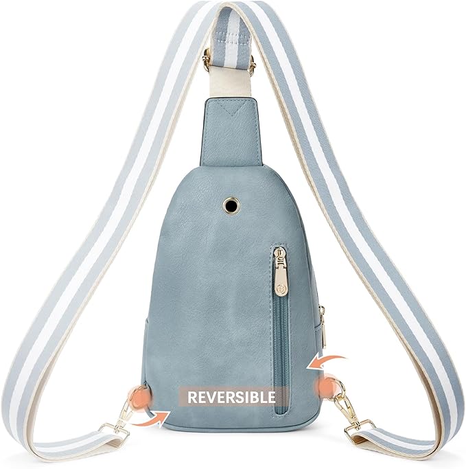 BOSTANTEN Sling Bag for Women Leather Crossbody Bags Fanny Pack Chest Bag for Travel