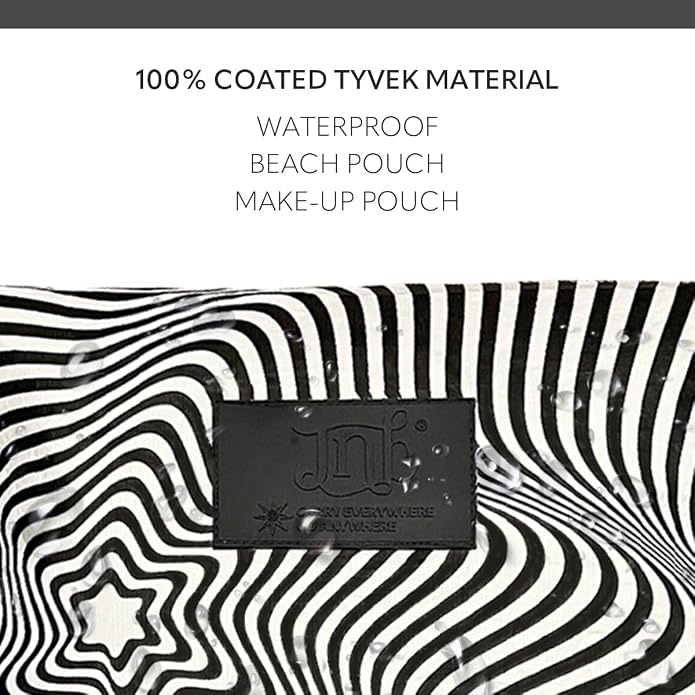 100% Coated Tyvek Material, Beach Pouch, Waterproof Pouch for Beach, Makeup Pouch, Wet Dry Bag,Clutch
