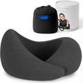 Ostrichpillow Go Neck Pillow, Travel Pillows for Airplanes, Premium Memory Foam Travel Pillow, 360º Ergonomic Design, Asymmetrical Sides, Travel Bag Included, Washable Modal Cover