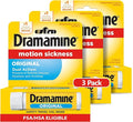 Dramamine Motion Sickness Original, for Nausea Relief During Travel, 12 Count, Pack of 3