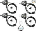 Master Lock 8417D Cable Lock, Python Adjustable Keyed Cable Lock, 6 ft. Long, 4 Pack Bundle with Keychain Light