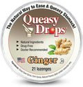 Three Lollies Queasy Pops All Natural Ginger, 21 Lozenges