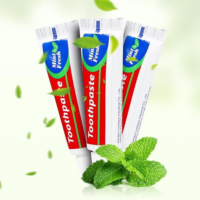 30 Tubes Bulk Travel Size Toothpaste,Miniature 0.88oz(25g) Small Toothpaste Travel Size Bulk 1.3x3.93 inches Peppermint Mini Disposable Toothpaste for Hotel,Guests,Homeless,Charity