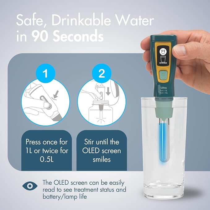 SteriPEN ULT-MP-EF SterPen Ultra UV Water Purifier, Blue, Small