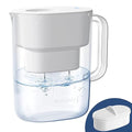 Waterdrop PT-07W Water Filter Pitcher, 10-Cup, NSF Certified, 200-Gallon Long-Life Filter, Improves Coffee & Tea Taste, Reduces PFOA/PFOS and Chlorine, 5X Longer Filter Life, White
