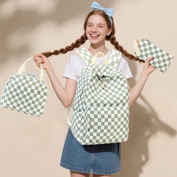 LEDAOU Backpack for Girls School Bag Kids Bookbag Teen Backpack Set Daypack with Lunch Bag and Pencil Case | Kids, Bookbag, Daypack, with Lunch Bag, and Pencil Case