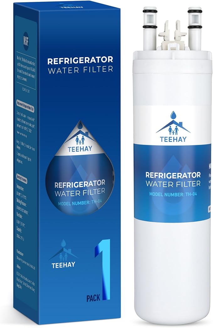 TEEHAY WF3CB Refrigerator Water Filter, Compatible with Frigidaire PureSource3, 242086201, PS3412266, Frigidaire FFSS2625TS, FFHS2611LB, FFHS2611PF, FFSS2615TS, LFSS2612TP, FGUS2642LF, 1 Pack